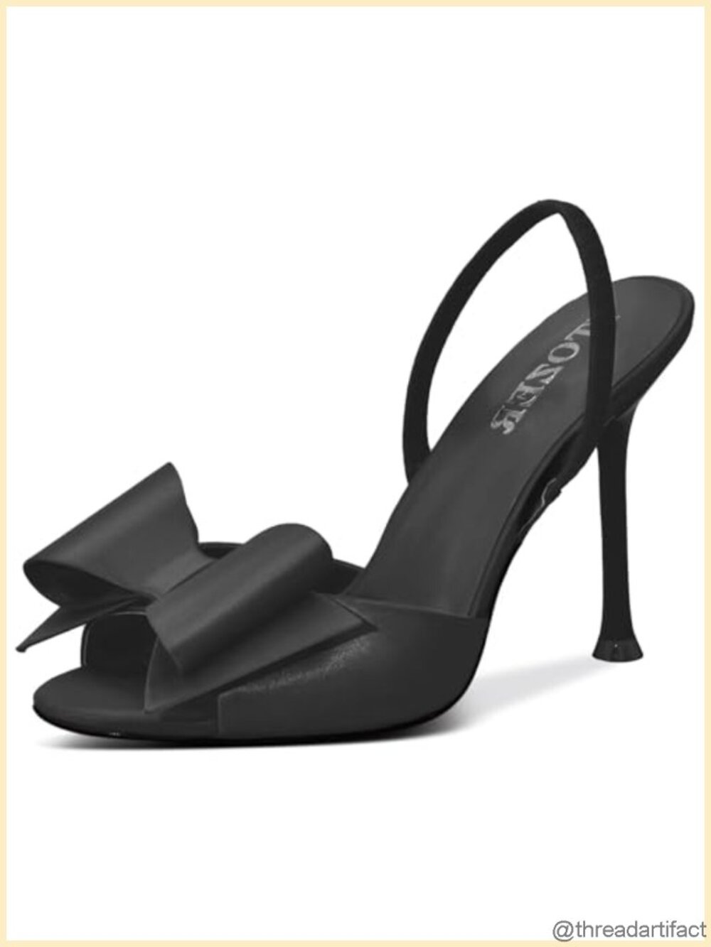 Satin Peep Toe Slingback Stiletto Heels with Bow for Wedding Party